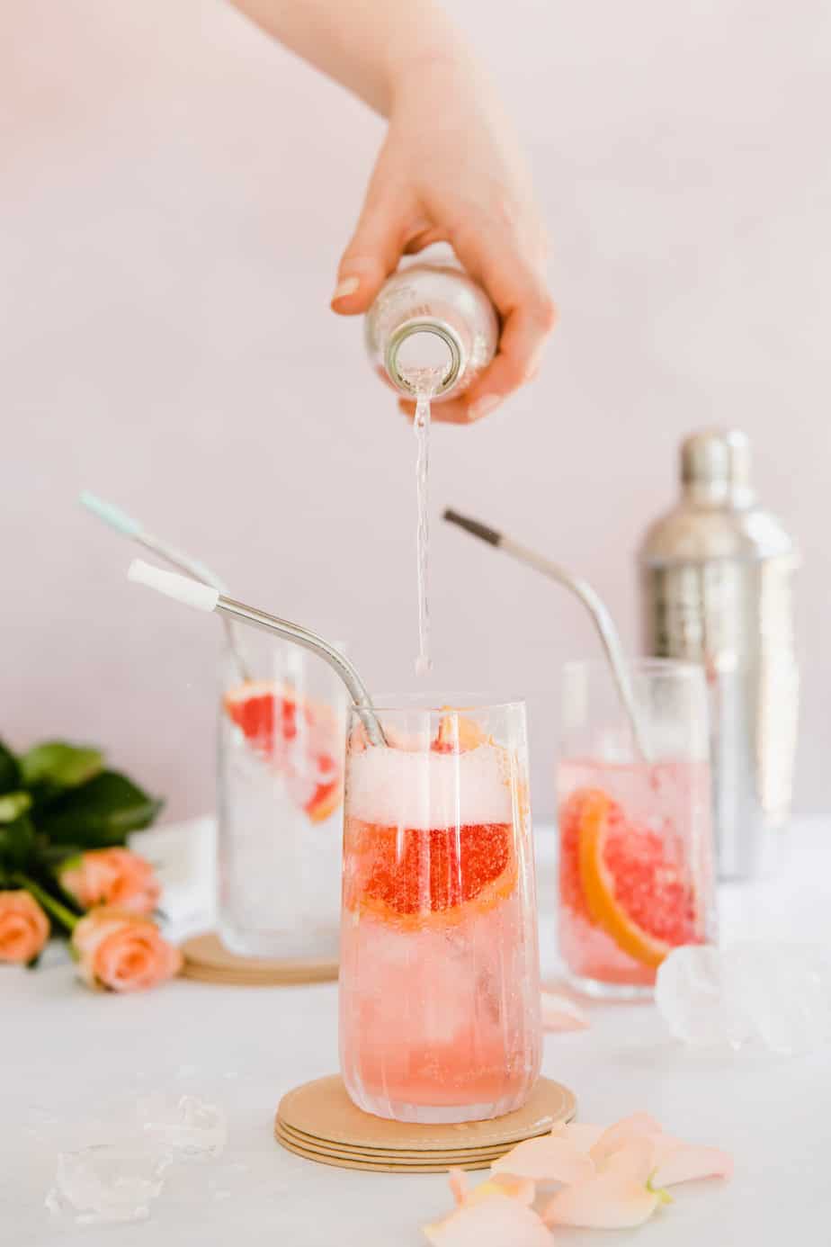 Rose Grapefruit Gin Cocktail by Baking Ginger // FoodNouveau.com