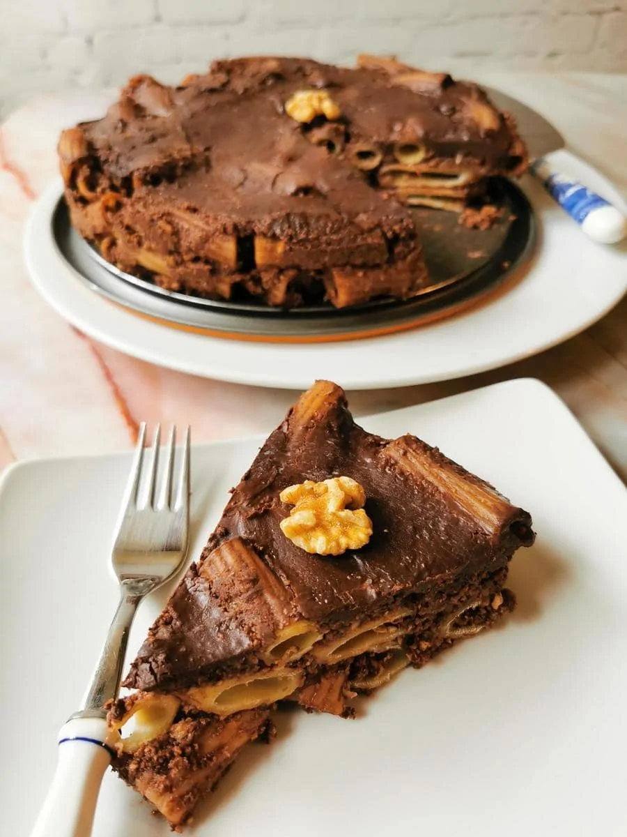 Chocolate and Walnut Sweet Pasta Cake by The Pasta Project // FoodNouveau.com