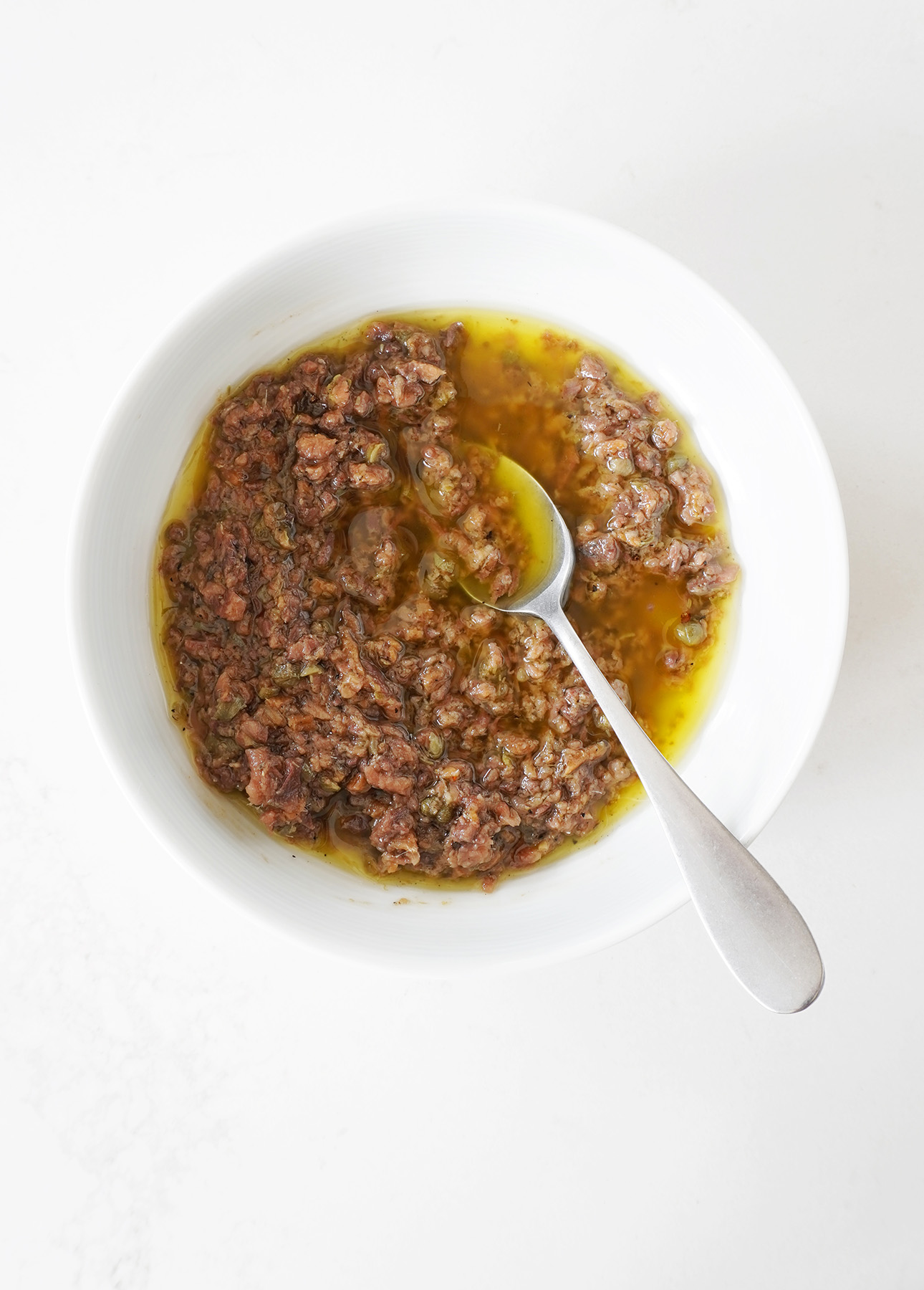 Anchoïade, a French condiment made with anchovies, olive oil, red wine vinegar, capers, and garlic // FoodNouveau.com