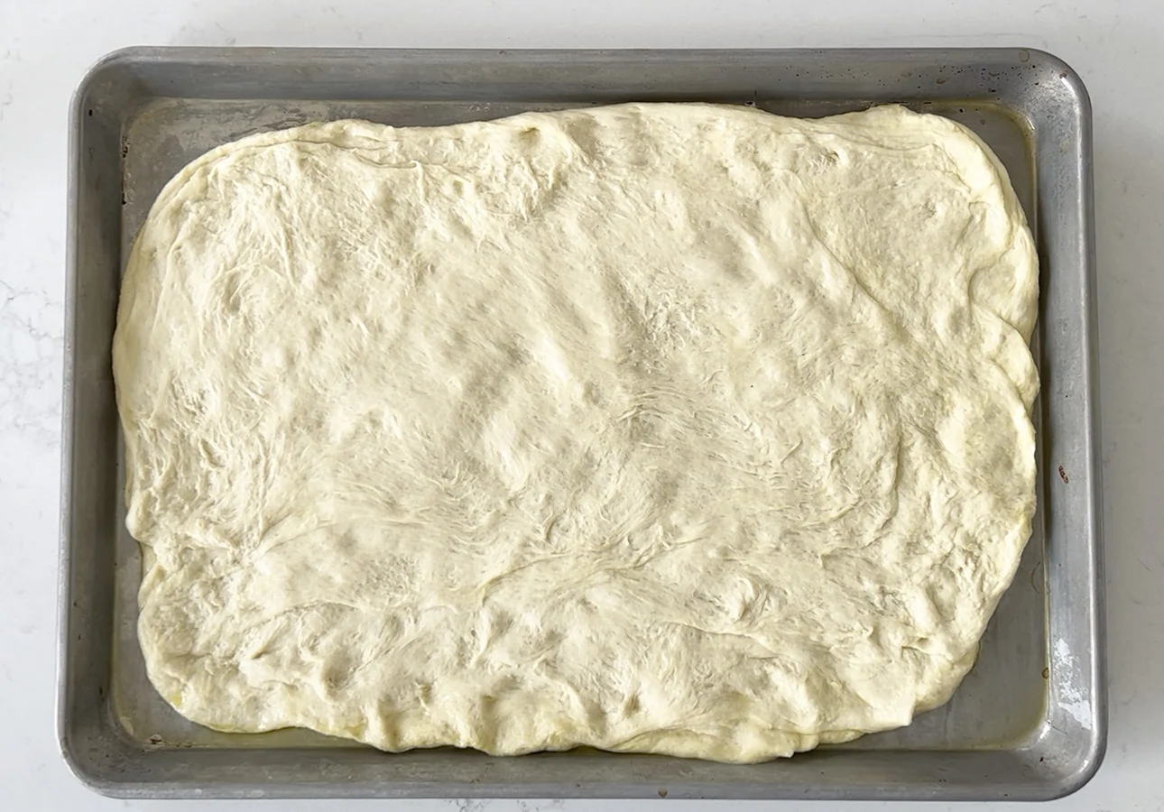 Pissaladière dough, before the second rise // FoodNouveau.com