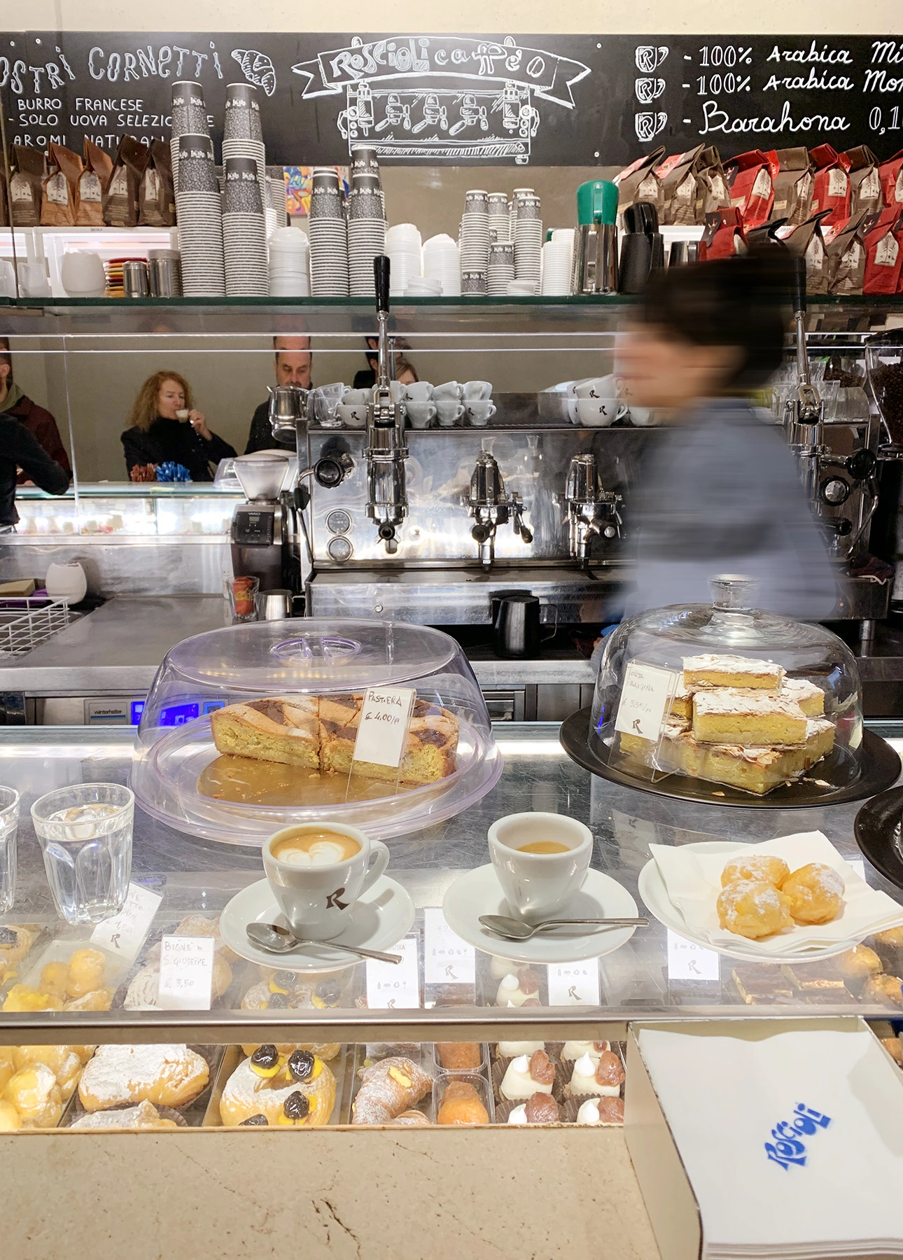 Coffee and pastries at Roscioli Caffè Pasticceria in Rome // FoodNouveau.com