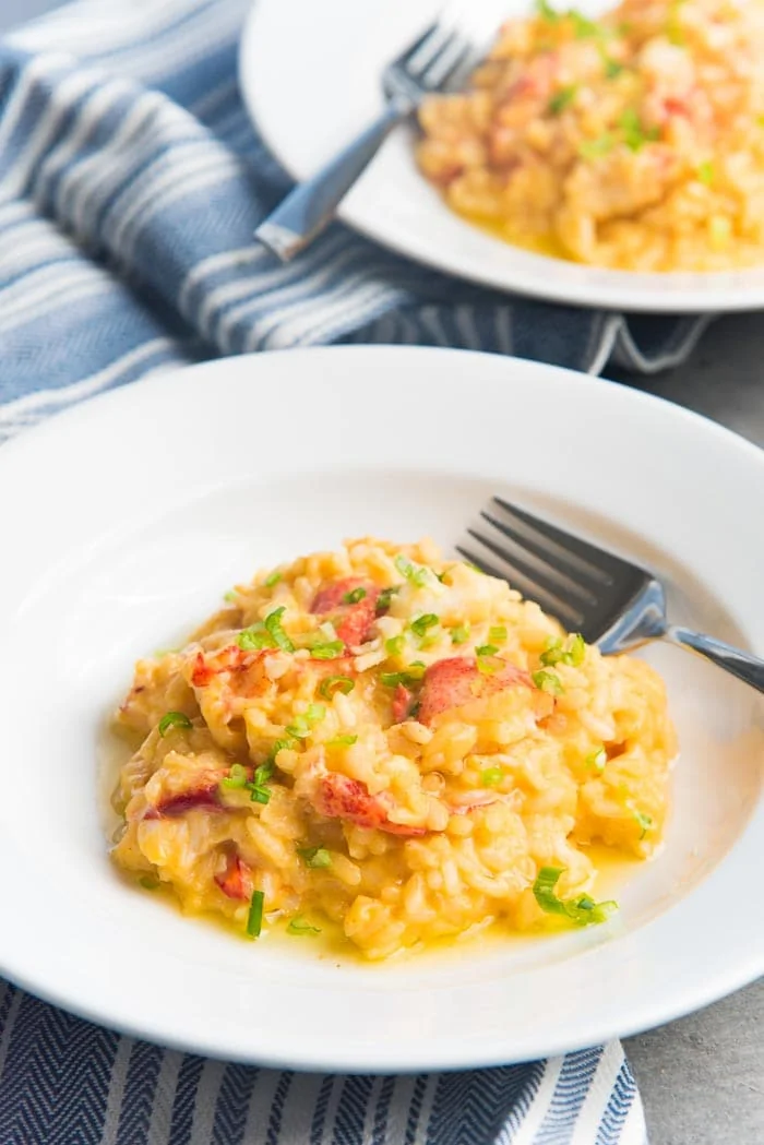 Brown Butter Lobster Risotto by The Flavor Blender // FoodNouveau.com