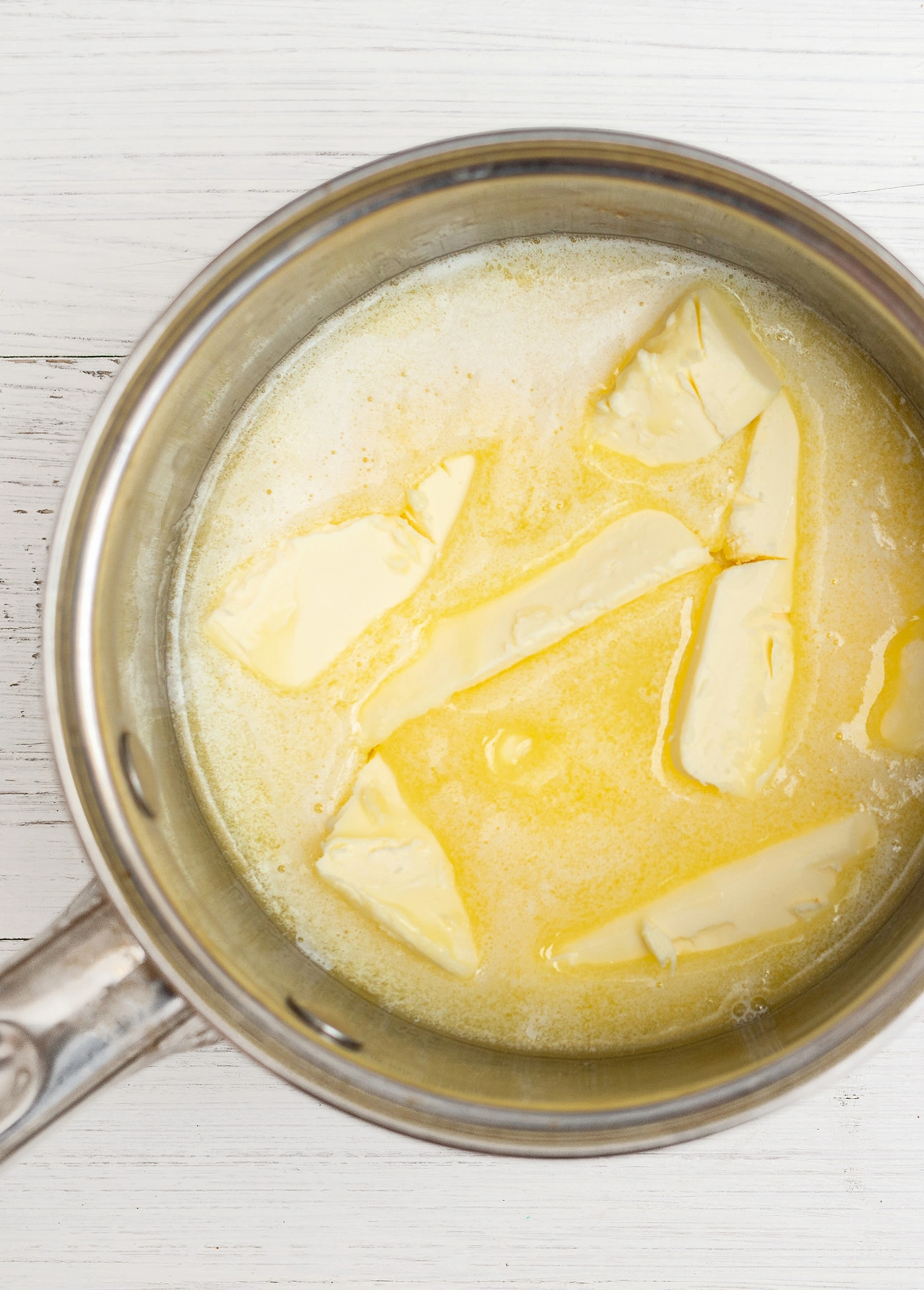 Butter melting in a saucepan // FoodNouveau.com