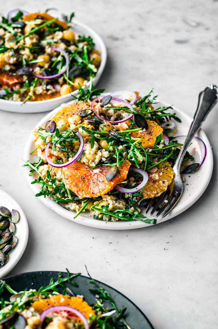 Winter Freekeh Salad with Orange by Occasionally Eggs // FoodNouveau.com