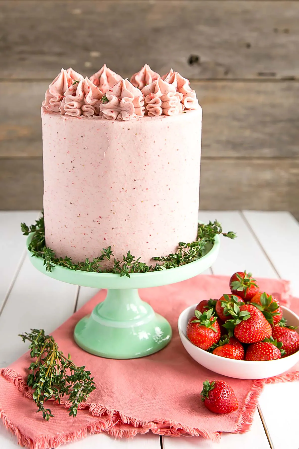 Strawberry Cake with Mascarpone Buttercream by Liv for Cake // FoodNouveau.com