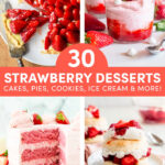 30 Strawberry Dessert Recipes Bursting with Colorful Sweetness // FoodNouveau.com