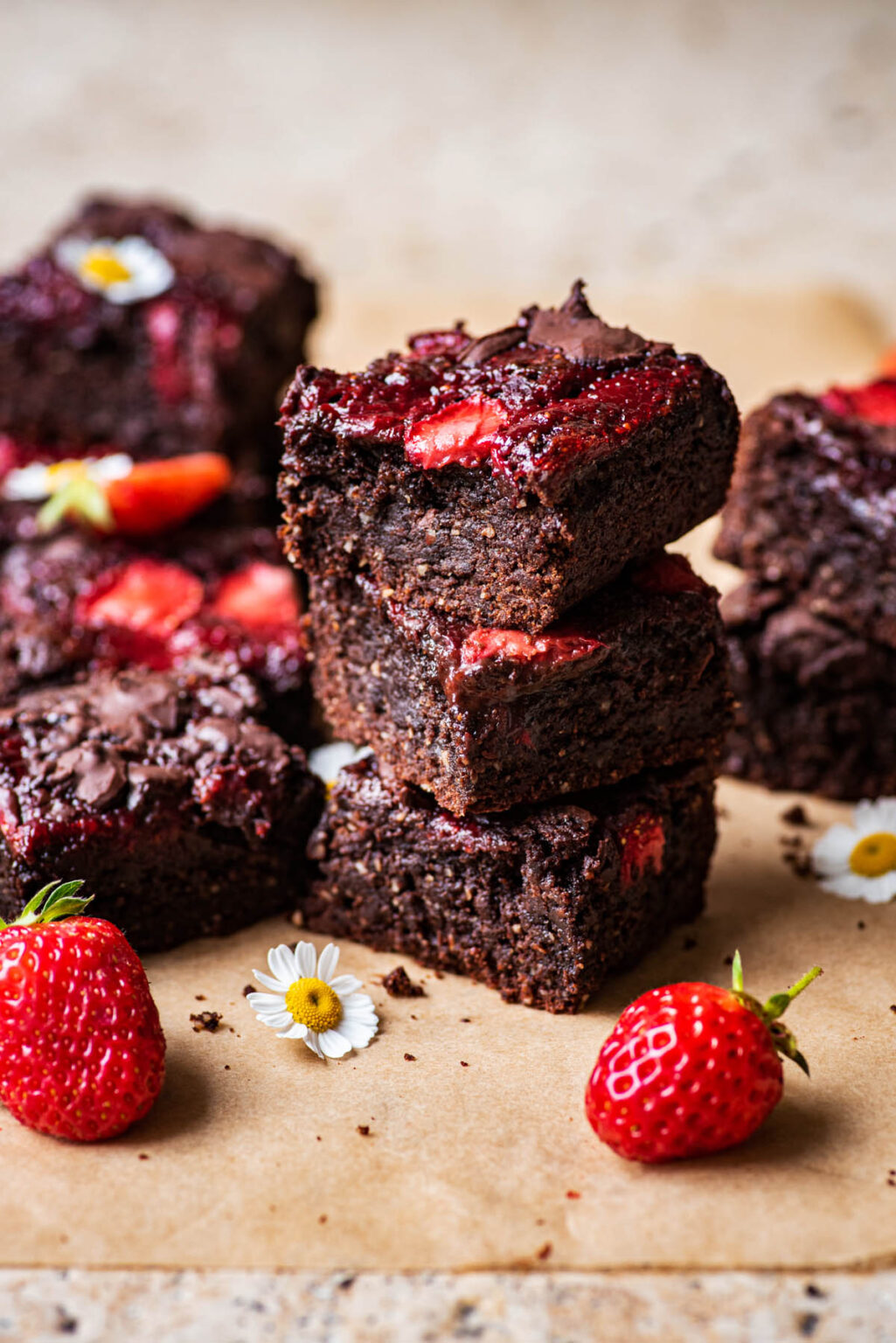Strawberry Brownies by Occasionally Eggs // FoodNouveau.com