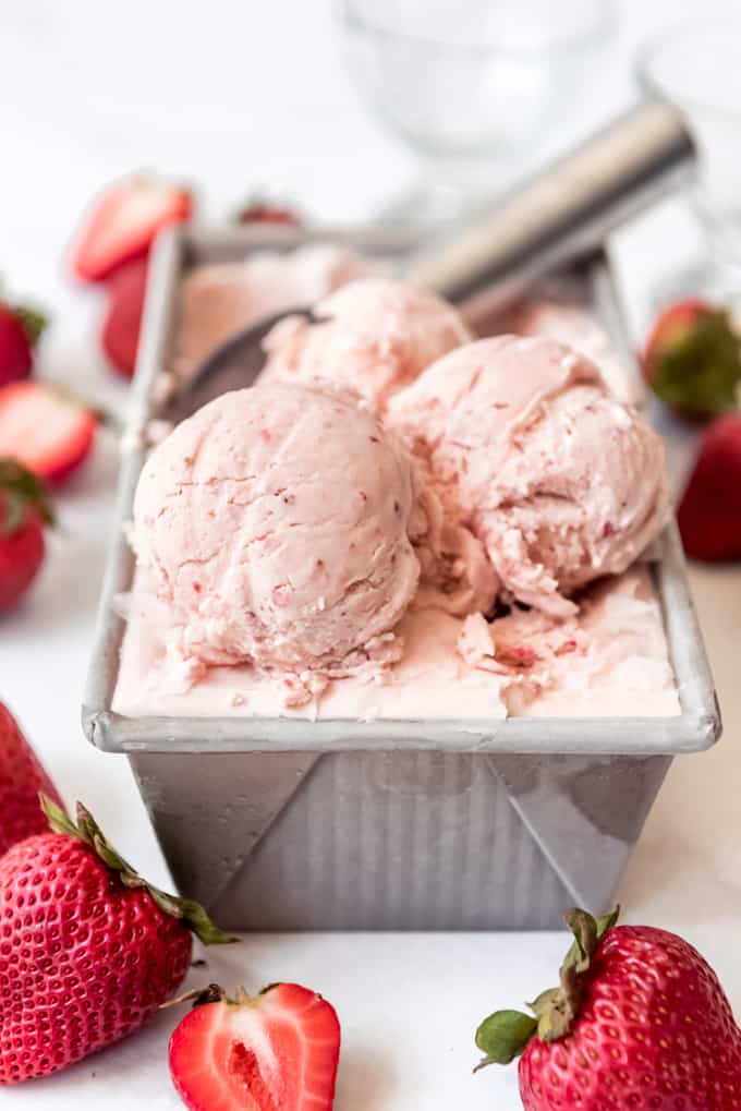 Homemade Strawberry Ice Cream by House of Nash Eats // FoodNouveau.com
