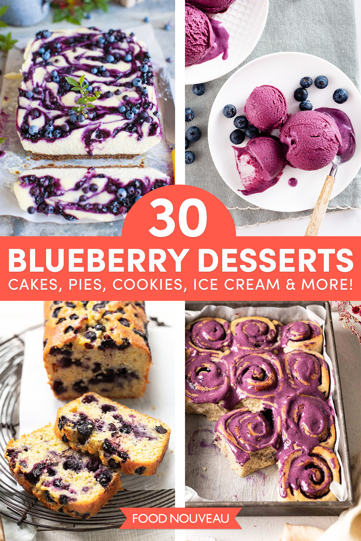 30 Luscious Blueberry Dessert Recipes That Will Get Everyone Talking // FoodNouveau.com