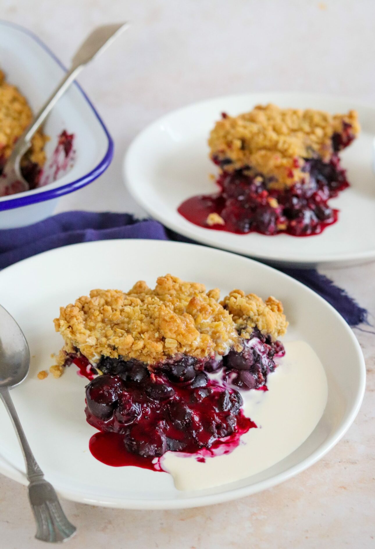 Blueberry Crumble with Oats by Curly's Cooking // FoodNouveau.com