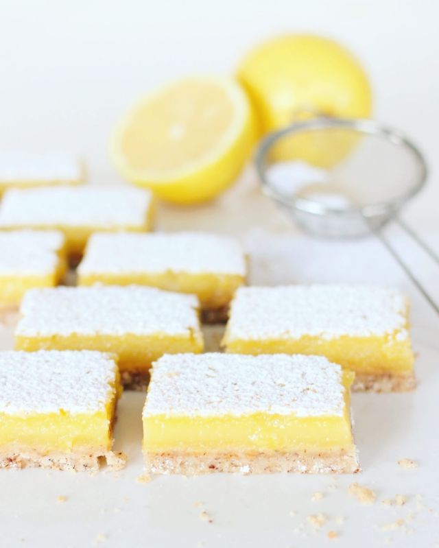 We’ve buried in snow where I live, so my citrus offensive continues. These dairy-free lemon bars with a nutty hazelnut crust are happening in my kitchen today 🍋💛 What’s your favorite dessert this time of year? 
.
If you love zesty, easy desserts, my Dairy-Free Lemon Bars are for you. Get the recipe right here: https://foodnouveau.com/easy-dairy-free-lemon-bars/
Or through the link up in my profile!
.
If you make my lemon bars—or any of my recipes!—don’t forget to share + tag me @foodnouveau. Seeing what’s happening in your kitchens always brightens my days! 🤩
