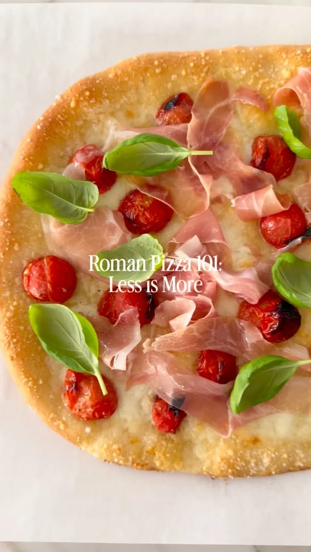 The best Roman-style pizzas don’t need to be piled high 🙅‍♀️ A light hand with toppings lets the crust stay crisp, the ingredients shine, and each bite taste balanced instead of weighed down.
.
Think: a drizzle of olive oil, a sprinkling of Parmigiano-Reggiano, chunks of milky Mozzarella di Bufala, and a few well-chosen toppings, just enough to bring it all together. Simple, yes—but definitely not boring ✨
.
Get my recipe for Roman-style pizza through the link in my profile, or comment PIZZA and I’ll DM you the direct link right away!
.
https://foodnouveau.com/roman-style-pizza-from-scratch/
.
#romanpizza #pizzafromscratch #pizzalovers #homemadepizza #italianrecipes