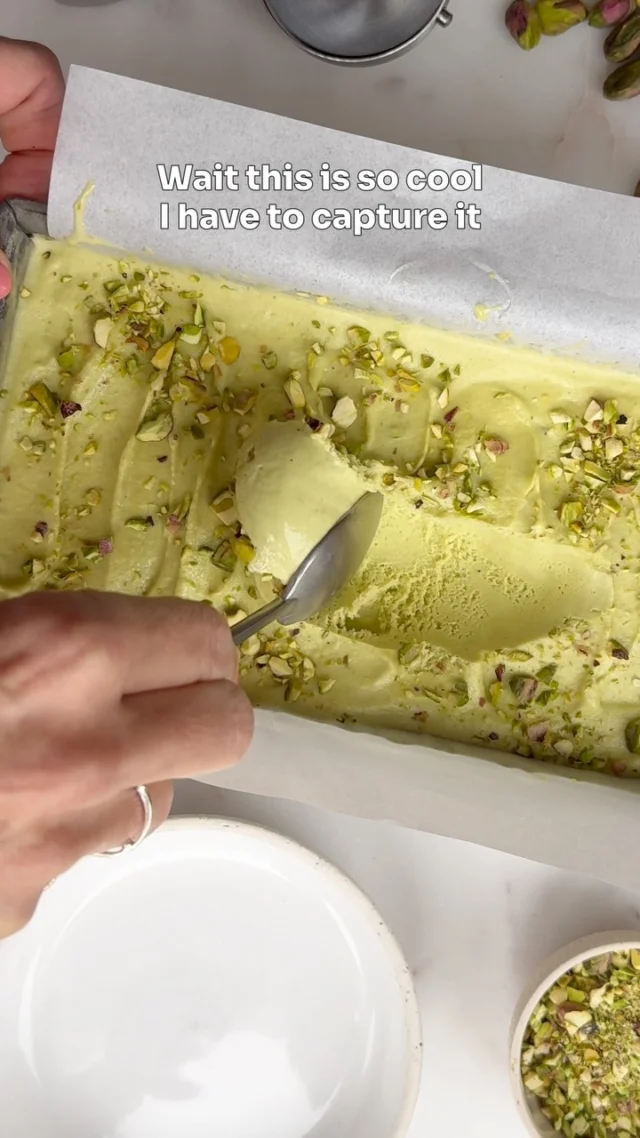That first scoop of homemade pistachio gelato deserves a moment ✨
.
Creamy, nutty, delicately green, and made with real pistachios — this is the gelato to make when you want pistachios to shine their brightest 💚
.
Get my recipe for Pistachio Gelato through the link in my profile, or comment GELATO and I’ll DM you the direct link right away!
.
https://foodnouveau.com/pistachio-gelato/
.
#pistachiogelato #homemadegelato #gelato #pistachiolovers #italiandessert