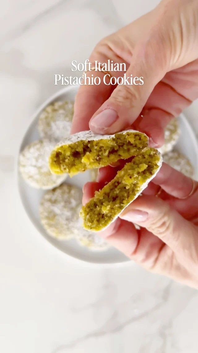 That soft, chewy center is exactly what I’m looking for in a pistachio cookie 👌🏼
.
These Sicilian-inspired paste di pistacchio have crackly powdered-sugar shells and intensely nutty centers—and the break test says everything you need to know. They’re naturally gluten-free, too!
.
Get my recipe for Soft Italian Pistachio Cookies through the link in my profile, or copy + paste in a browser: https://foodnouveau.com/soft-italian-pistachio-cookies/
.
Comment RECIPE and I’ll DM you the direct link right away!
.
#pistachiocookies #italiancookies #sicilianbaking #glutenfreecookies #bakingreels