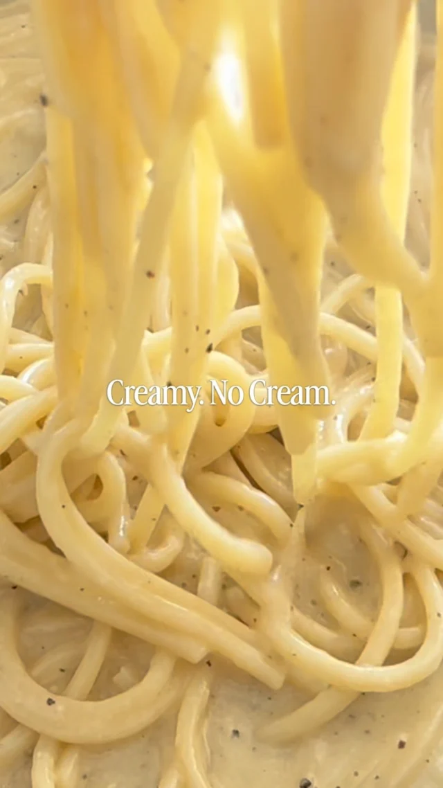All that creamy sauce—and not a drop of cream 😏
.
Authentic cacio e pepe gets its glossy texture from Pecorino Romano and starchy pasta water. The trick is technique: add the cheese slowly and keep the sauce moving so it coats every strand instead of clumping.
.
Get my Cacio e Pepe recipe through the link in my profile, or copy + paste in a browser: https://foodnouveau.com/perfect-cacio-e-pepe-pasta/
.
Comment RECIPE and I’ll DM you the direct link right away!
.
#cacioepepe #romanpasta #italianrecipes #weeknightdinner #pastarecipe