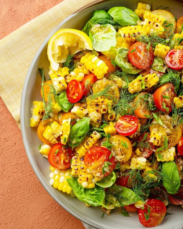Tomato corn salad is the summer side dish I make on repeat when tomatoes are juicy and corn is sweet 🌽🍅 It’s colorful, quick, and exactly right next to grilled fish, chicken, burgers, sandwiches, or whatever else is happening for dinner.
.
Use the best tomatoes you can find and don’t be shy with salt—it wakes everything up ✨ A little acid, fresh herbs, and good olive oil pull the salad together, and leftovers are excellent spooned over toast or tucked into a lunch bowl.
.
Click the link in my profile to get my recipe for Easy Tomato Corn Salad, or comment RECIPE and I’ll DM it to you right away 🌽
.
https://foodnouveau.com/easy-tomato-corn-salad/
.
#tomatosalad #cornsalad #summerrecipes #sidedish #seasonalcooking