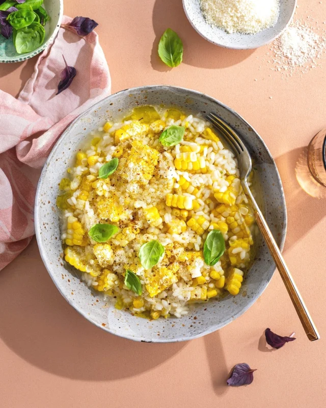 Sweet corn risotto is my favorite way to turn peak-summer corn into a memorable dinner ✨ Creamy rice, bursts of sweet kernels, and a broth that’s infused with corn flavor from start to finish—so every bite tastes like late sunny, warm August harvest season ☀️
.
A couple of tips that make this risotto really shine: use the freshest corn you can find, and don’t toss those cobs—simmering them for a quick corn broth is what gives the risotto its deep, sweet flavor. Finish with plenty of parm, some black pepper, and a sprinkling of basil leaves for a colorful touch 🌿
.
Click the link in my profile to get my recipe for Sweet Corn Risotto, or comment RECIPE and I’ll DM it to you right away!
.
https://foodnouveau.com/sweet-corn-risotto/
.
#cornrisotto #risotto #summercooking #cornseason #italianfoodathome