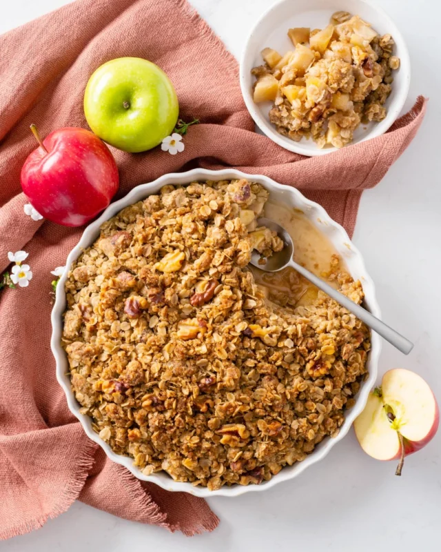 Apple season has officially started, which means a pan of crumble is back in regular rotation in my kitchen. My dairy-free version keeps the crisp oat topping and bubbling cinnamon-spiced apples without relying on butter 😇
.
This is one of the fall recipes I come back to every year because it is straightforward, generous, and easy to make ahead. Bake until the edges are bubbling and the topping is deeply golden, then let it rest briefly so the juices thicken before you devour it. Oh, and don't forget to top each serving with ice cream!
.
Click the link in my profile to get my updated recipe for Dairy-Free Apple Crumble, or comment RECIPE and I’ll DM it to you right away 🍎
.
https://foodnouveau.com/dairy-free-apple-crumble/
.
#applecrumble #appledessert #dairyfreedessert #fallbaking #applerecipes