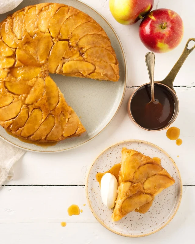 Apple season is knocking, and I’m answering with maple caramel 💁🏼‍♀️ This Tatin Cake flips classic Tarte Tatin into a tender upside-down cake, with caramelized apples sitting right on top when you turn it out 🍎 Serve it as is or add crème fraîche, whipped cream, or vanilla gelato while the cake is still a little warm. And lots of extra spoonfuls of that delicious caramel, of course!
.
Click the link in my profile to get my recipe for Tatin Cake, or comment RECIPE and I’ll DM it to you right away!
.
https://foodnouveau.com/tatin-cake/
.
#applecake #tatincake #mapledessert #fallbaking #appledessert
