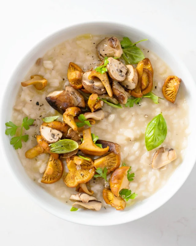 The second chanterelles show up at my local market, this is where my mind goes 🌀 Wild mushroom risotto is the comfort dish that launches fall season in my kitchen every year.
.
One thing I do to make this risotto outstanding is to dry-cook the fresh mushrooms so they actually brown instead of releasing all their water into the rice. The risotto stays creamy, the mushrooms stay deeply earthy and mushroomy, and I get a lovely texture contrast in every bite.
.
Get my recipe for Wild Mushroom Risotto through the link in my profile, or comment RECIPE and I’ll send it straight to you!
.
https://foodnouveau.com/wild-mushroom-risotto/
.
#mushroomrisotto #risotto #wildmushrooms #fallrecipes #italianfood